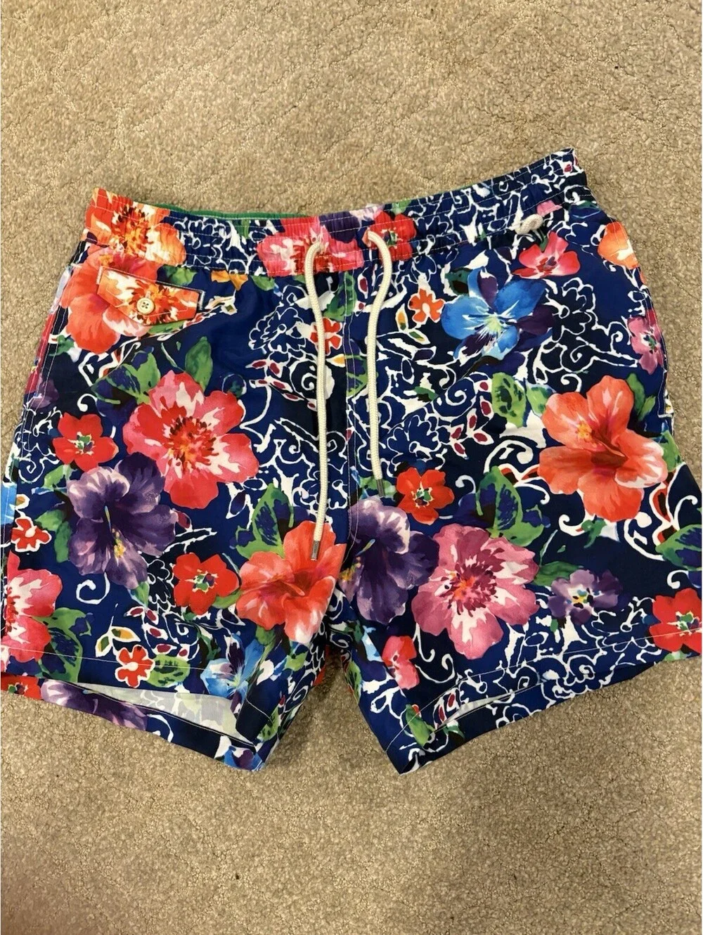 Polo Ralph Lauren Tropical Floral Swim Trunks  Large